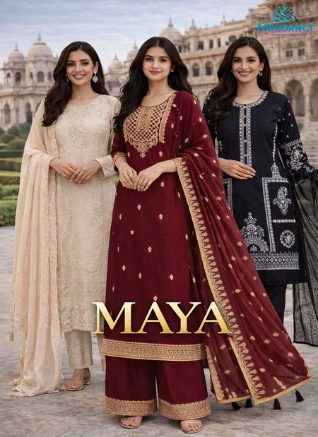 Maya By Mrudangi Georgette Kurti With Bottom Dupatta Online Wholesale